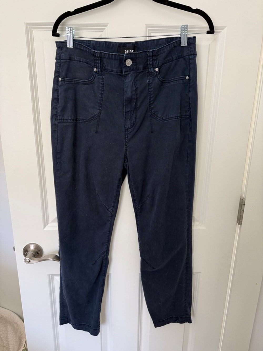 PAIGE Straight Leg Jeans in Deep Navy Size 29